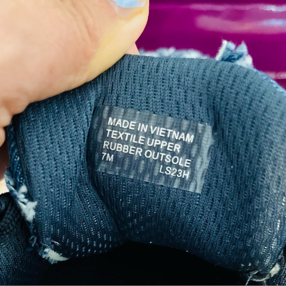 Michael Kors Ari Frayed Denim Trainer - Picture 14 of 14